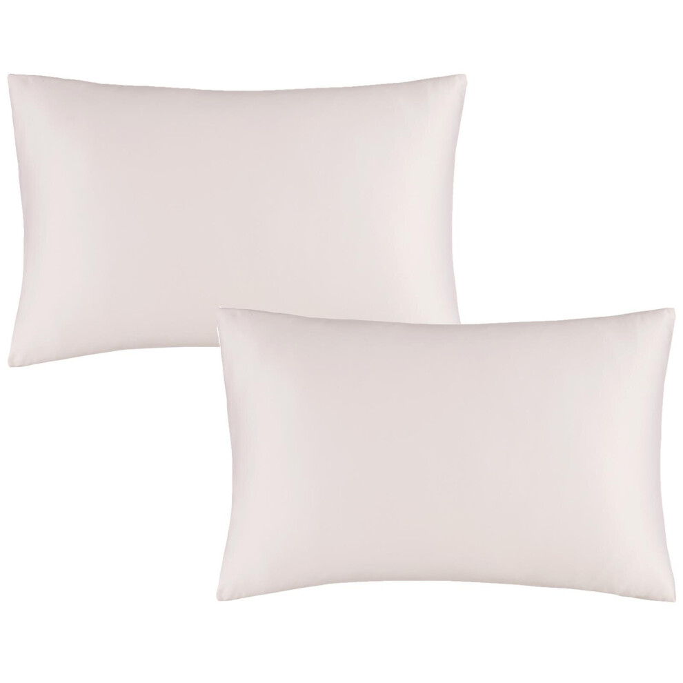 Catherine Lansfield Silky Soft Satin Standard Pillowcase Pair Blush