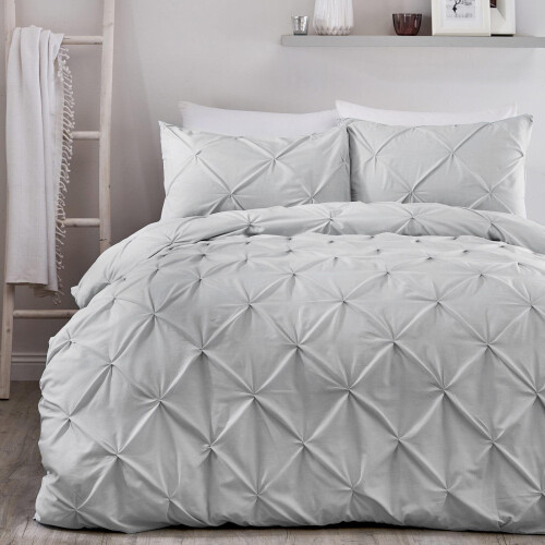 Serene Lara Duvet Cover Silver Double