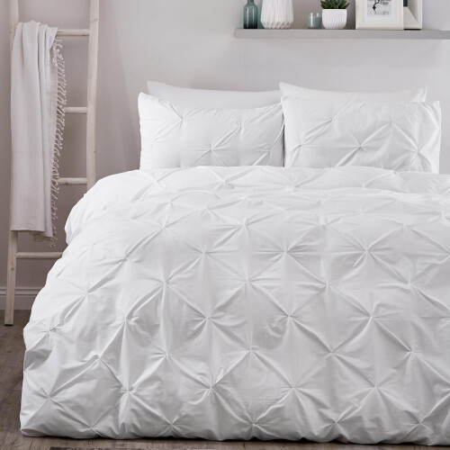 Serene Lara Duvet Cover White Double