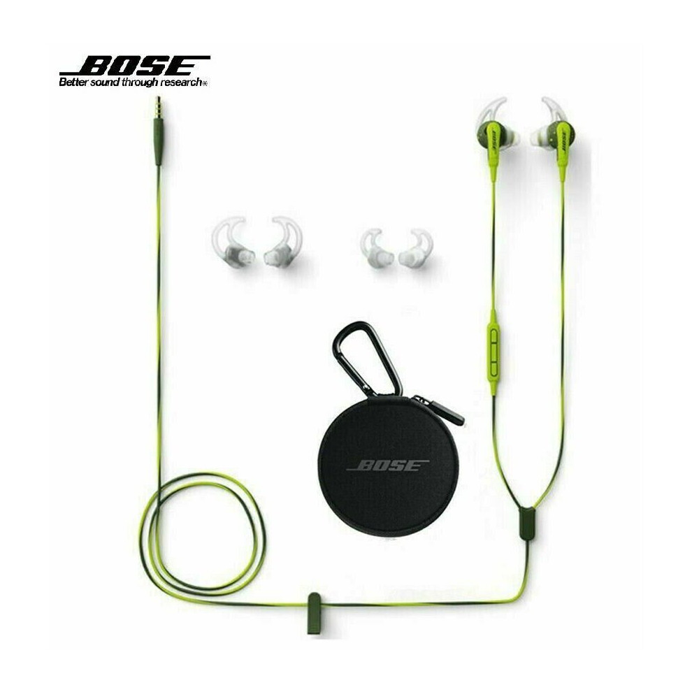 Bose SoundSport in-Ear Headphones Earphones with Volume Cont. Green - iOS