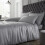 Catherine Lansfield Silky Soft Satin Duvet Cover Silver Single 1