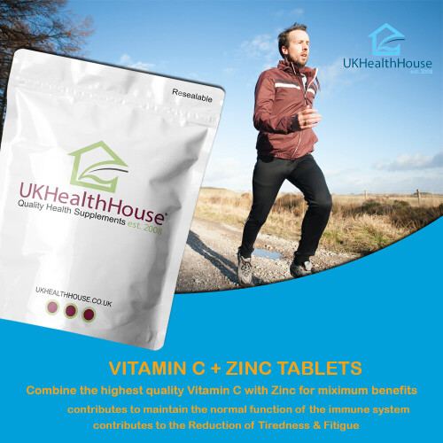 Vitamin C + Zinc - 360 Tablets - Immune System Support - High Strength 2
