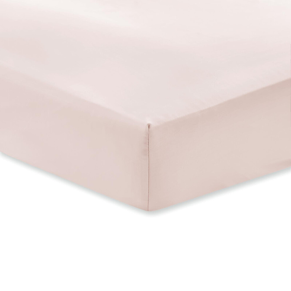 Bianca 400Tc Cotton Sateen Fitted Sheet Blush Single