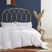 Pineapple Elephant Caspian 100% Cotton Waffle Single Duvet Cover Set Bedding Set White