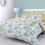Catherine Lansfield Inga Leaf Duvet Cover Teal Single 1