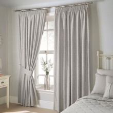 Rosana Pencil Pleat Curtains Silver 66" x 72"