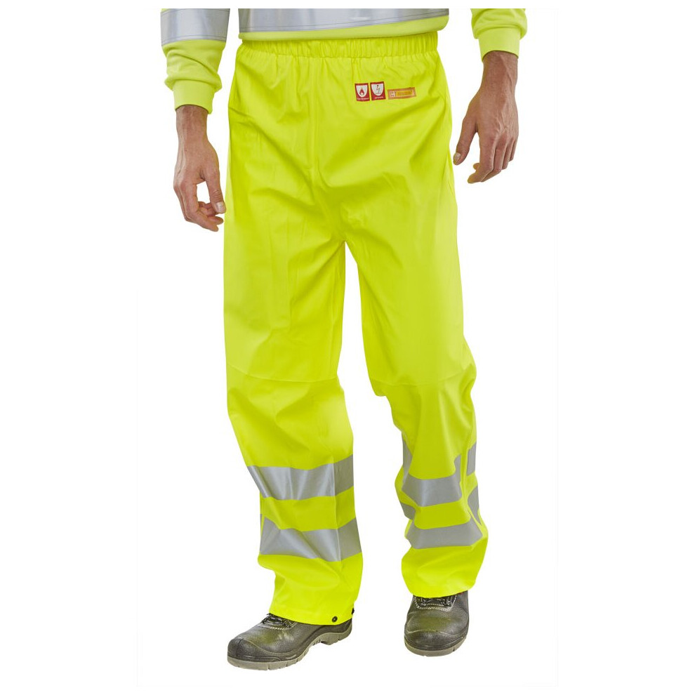 Click - Fire Retardant Anti Static Over Trousers Xxxl - Saturn Yellow 5030566178948