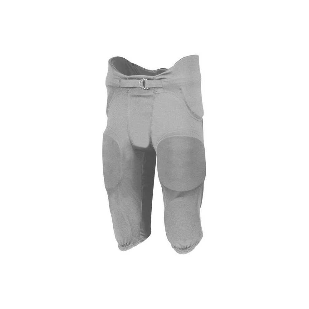 Russell F25PFW.GSV.XS Youth Integrated 7 Piece Pad Pant, Grid Iron Silver - Extra Small