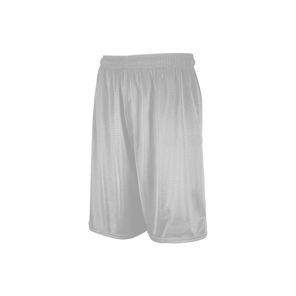 Russell 659AFM.GSV.M Adult Dri-Power Mesh Shorts, Grid Iron Silver - Medium