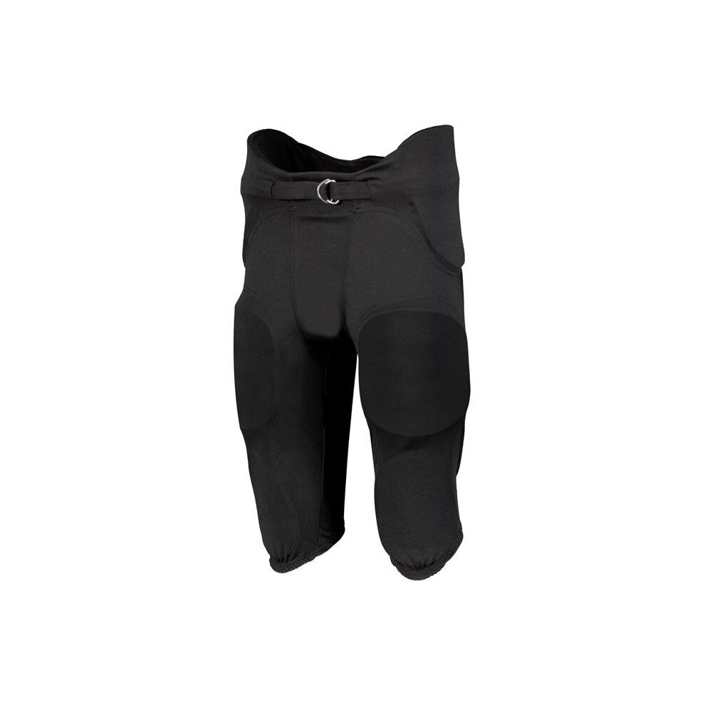 Russell F25PFW.BLK.L Youth Integrated 7 Piece Pad Pant, Black - Large