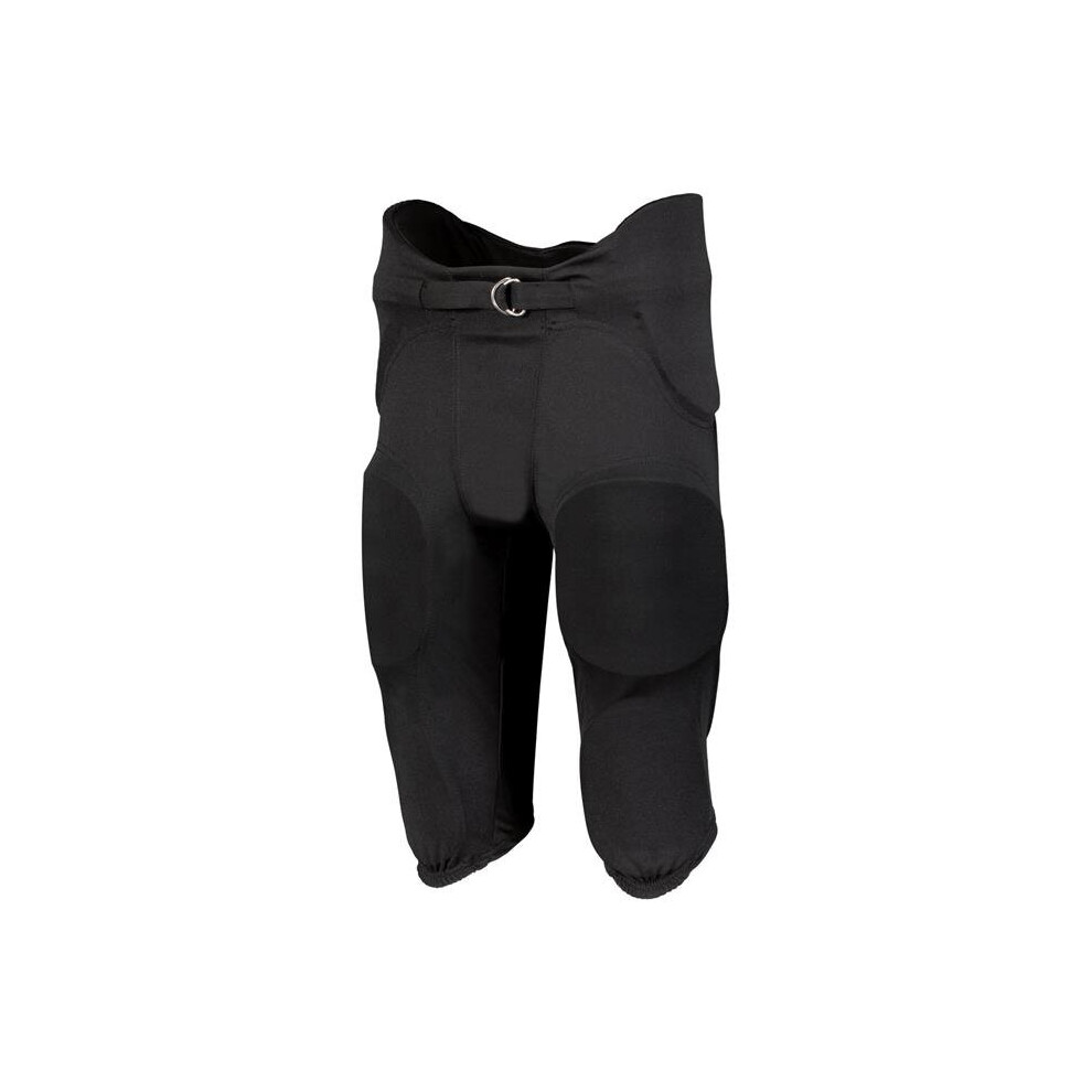 Russell F25PFW.BLK.XL Youth Integrated 7 Piece Pad Pant, Black - Extra Large