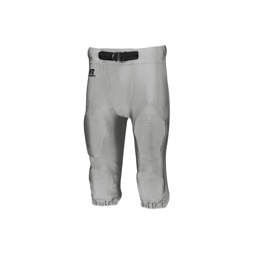 Russell F2562M.GSV.L Adult Deluxe Game Pant, Grid Iron Silver - Large