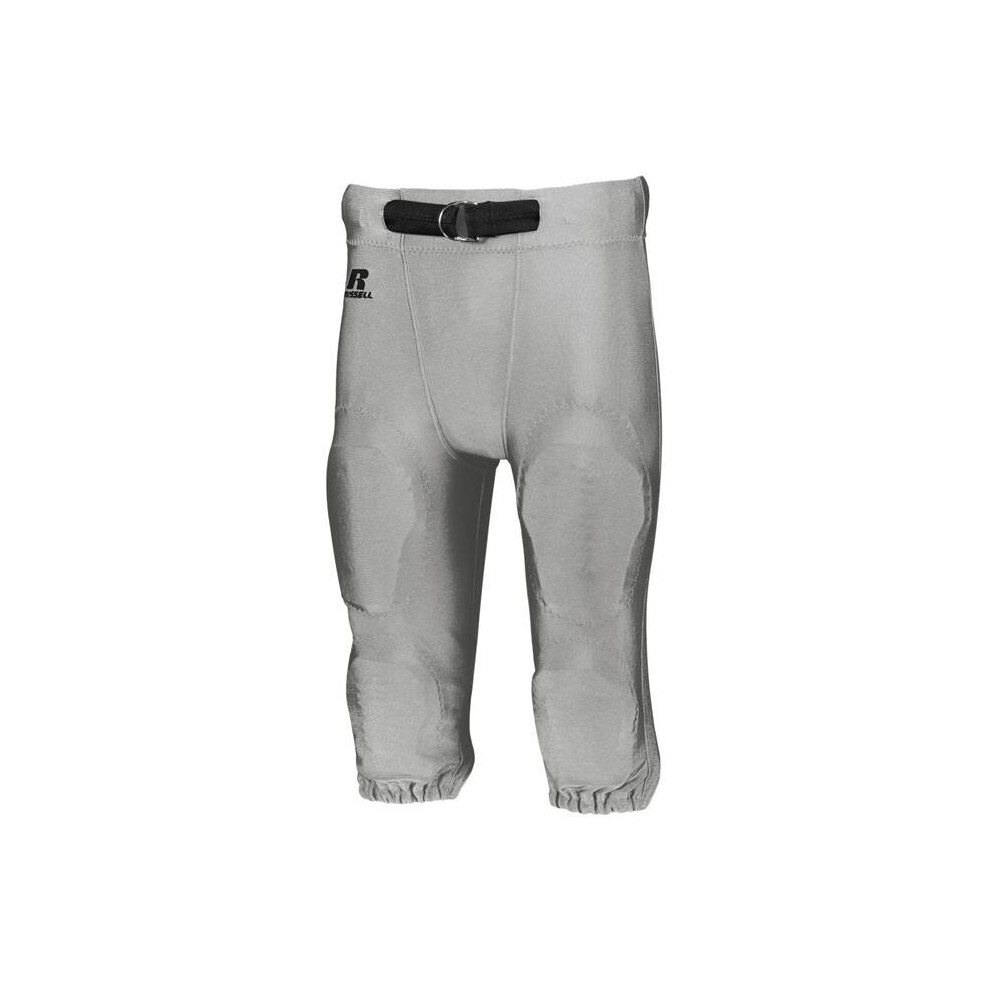 Russell F2562M.GSV.M Adult Deluxe Game Pant, Grid Iron Silver - Medium