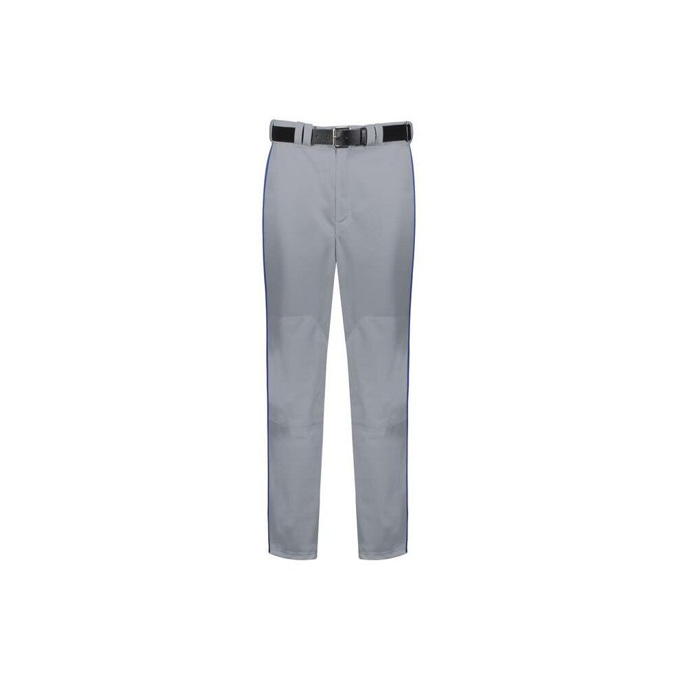 Russell R11LGM.B9R.M Adult Piped Diamond Series 2.0 Baseball Pant, Baseball Gray & Royal - Medium