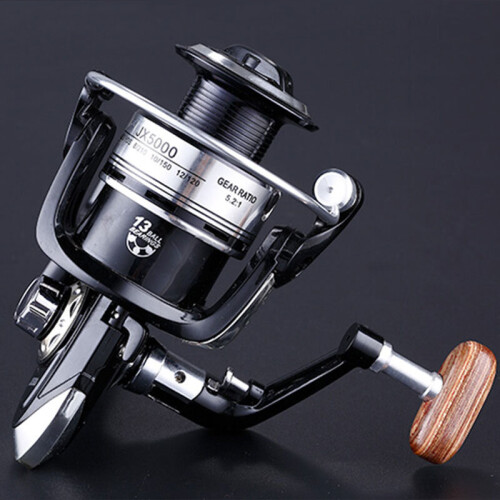 Black, JX 6000) Spinning Fishing Reels for Live Liner Bait Panfish