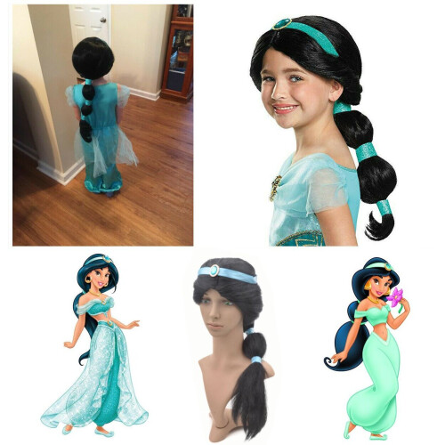 Aladdin Jasmine πριγκίπισσα περούκα Arabdis Princess Cos περούκα ενηλίκων 1