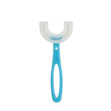 (Blue) Baby toothbrush 1age baby silicone U-shaped toothbrush