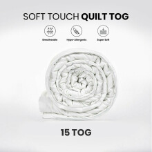 (15 TOG, Double) Ultra Warm Duvet Quilt Breathable Anti Allergy Duvet Tog 4.5 10.5 13.5 15 Tog All Season Duvets