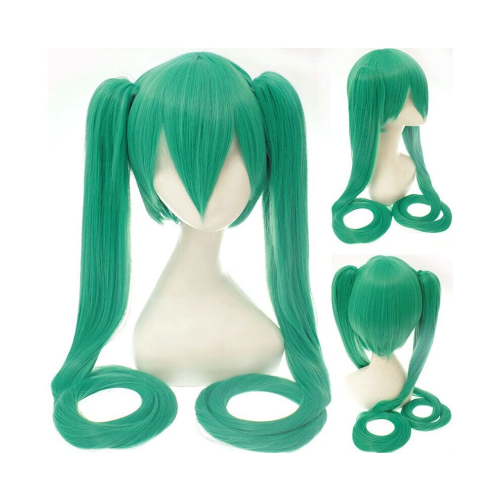 (-Wig, One Size Fit Most) Hatsune Miku Vocaloid Cosplay Costume Complete Set Green
