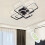 Living And Home (8 Head, Dimmable) Modern LED Ceiling Light Square Chandelier Lamp Bedroom Light 1
