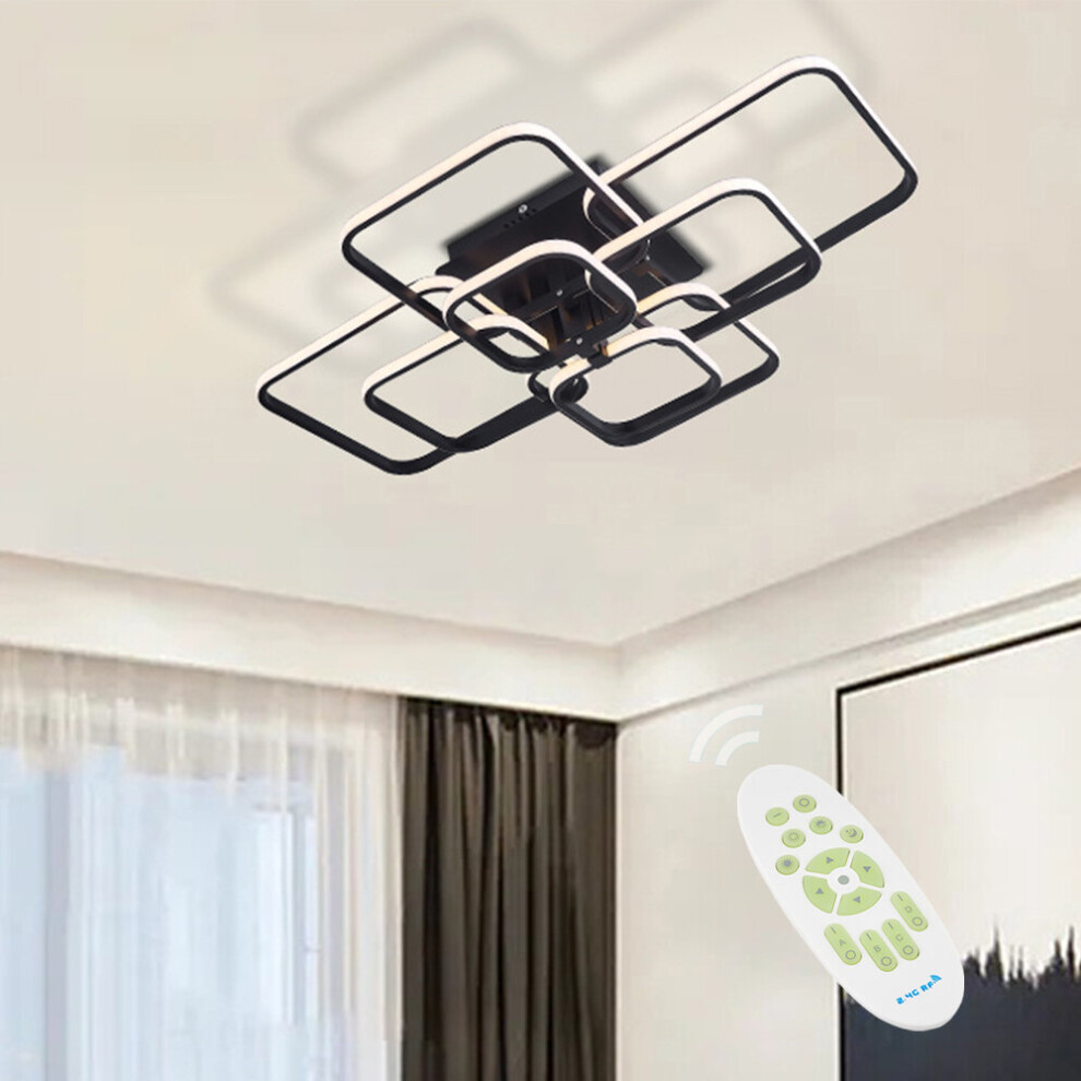 (8 Head, Dimmable) Modern LED Ceiling Light Square Chandelier Lamp Bedroom Light-image-OPC-P87MZ9S-NEW