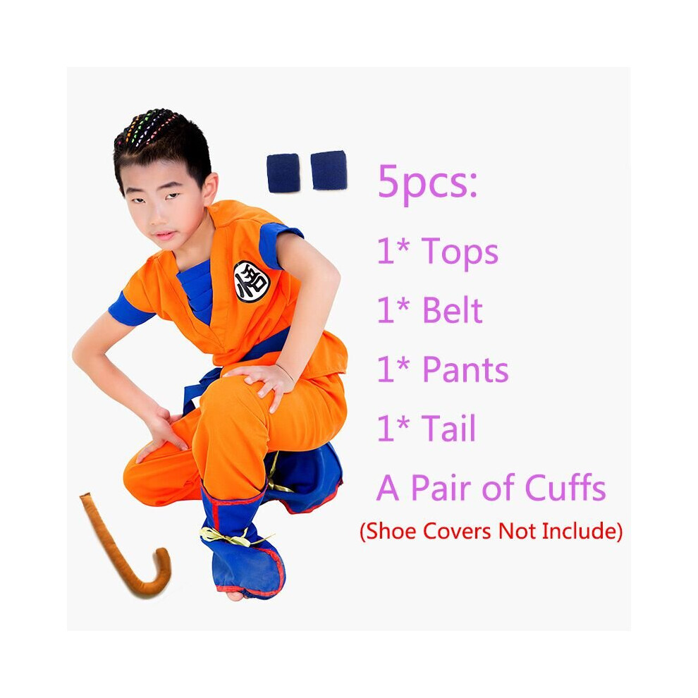 (5Pcs/Set, L(140-155Cm)) Children's Dragon Ball Z Cosplay Costume Party Costume Not,Specified