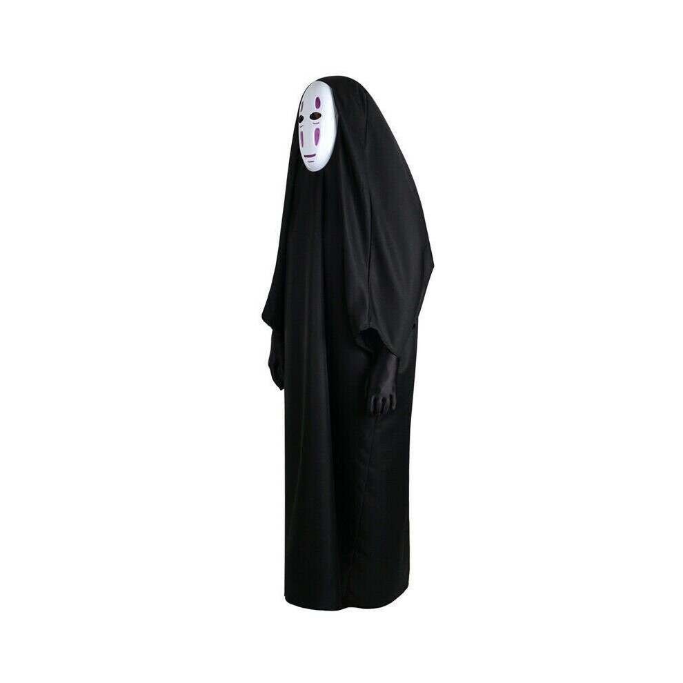 (Purple Costume, Kids 120cm) Spirited Away No Face Man Cosplay Costume Full Set
