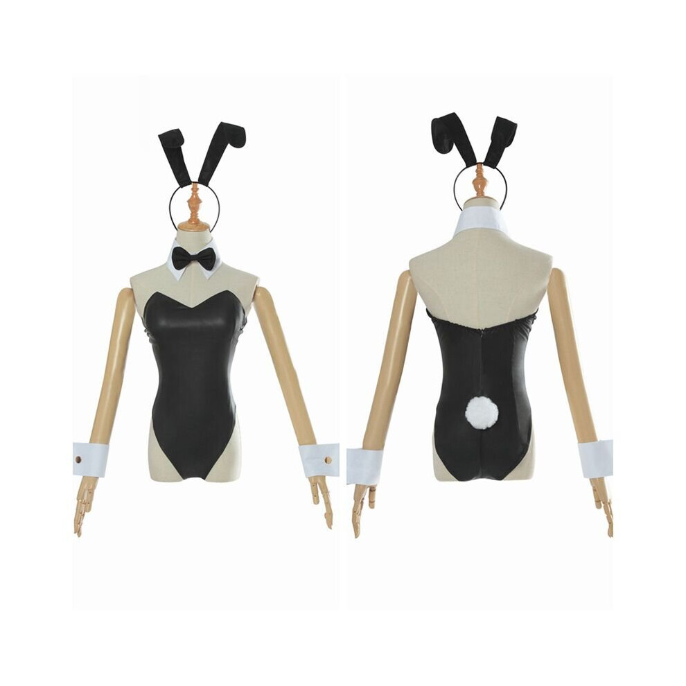 Black (S) Bunny Girl Maid Sakurajima Tights Maid Outfit