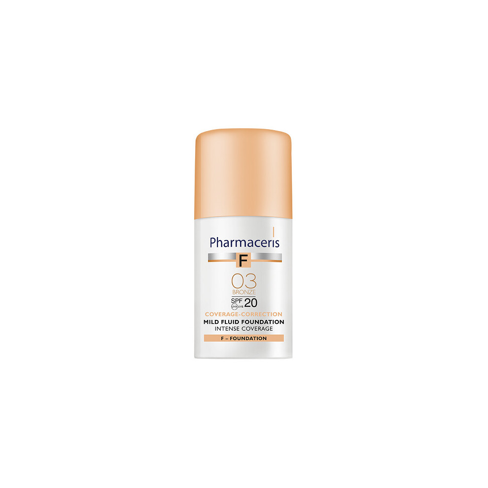 Pharmaceris F Coverage-Correction, delikatny fluid intensywnie kryjÄcy, 03 Bronze, SPF20, 30 ml