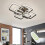 Living And Home (6 Head, Dimmable) Modern LED Ceiling Light Square Chandelier Lamp Bedroom Light 1