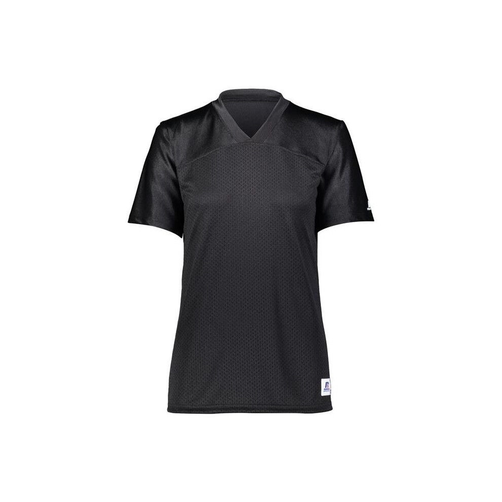 Russell R0593X.BLK.XL Ladies Solid Flag Football Jersey, Black - Extra Large