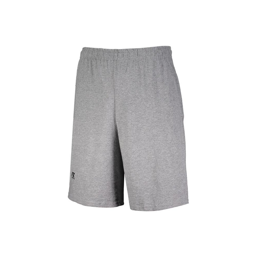 Russell 25843M.OXF.S Adult Basic Cotton Pocket Shorts, Oxford - Small