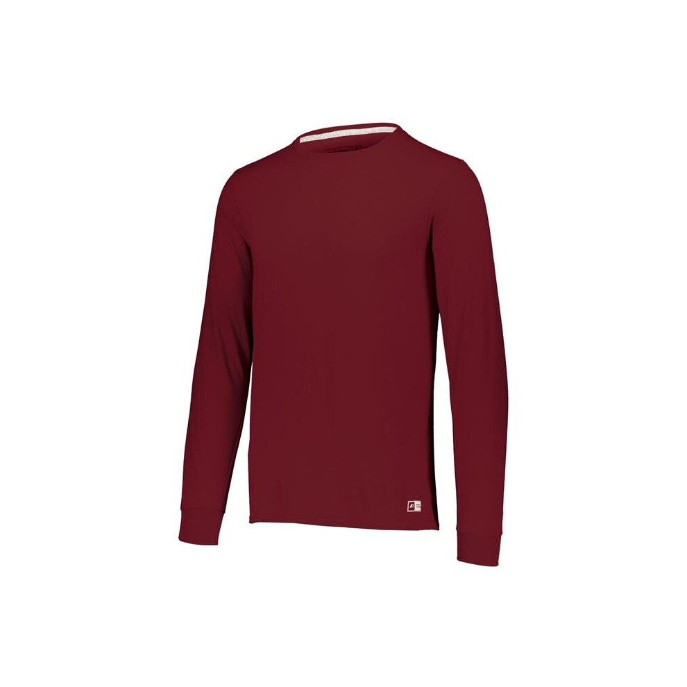 Russell 64LTTM.CRD.S Adult Essential Long Sleeve T-Shirt, Cardinal - Small