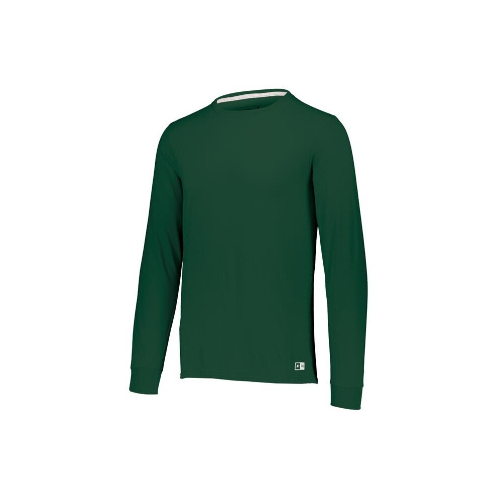 Russell 64LTTM.DGR.M Adult Essential Long Sleeve T-Shirt, Dark Green - Medium