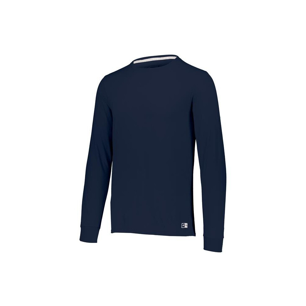 Russell 64Lttm.nav.xl Adult Essential Long Sleeve T-Shirt, Navy - Extra Large Blue