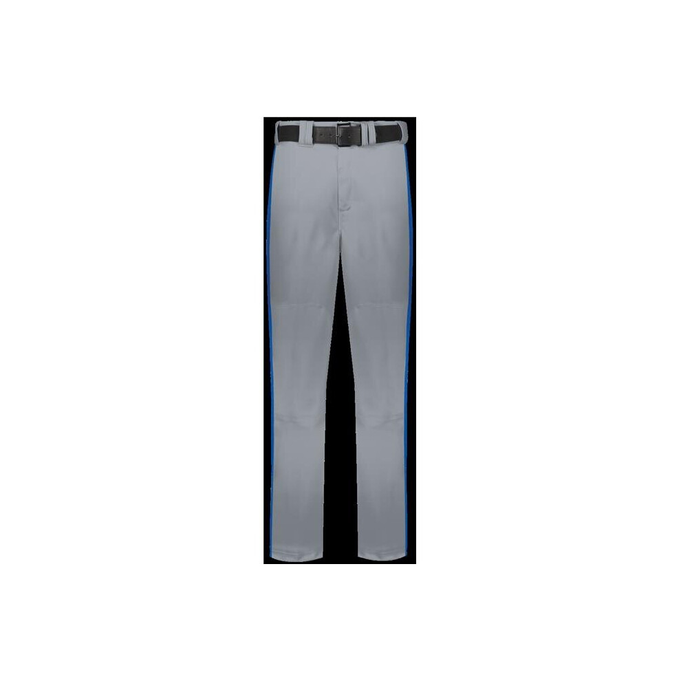 Russell R14DBM.B9R.M Adult Piped Change Up Baseball Pant, Baseball Gray & Royal - Medium