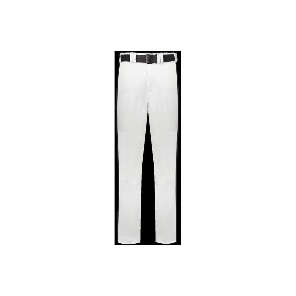 Russell R14DBM.WBK.3XL Adult Piped Change Up Baseball Pant, White & Black - 3XL