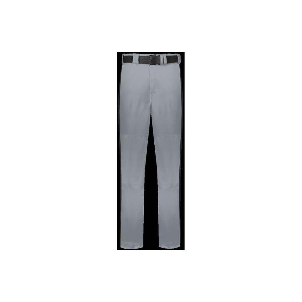 Russell R14DBM.B9B.XL Adult Piped Change Up Baseball Pant, Baseball Gray & Black - Extra Large