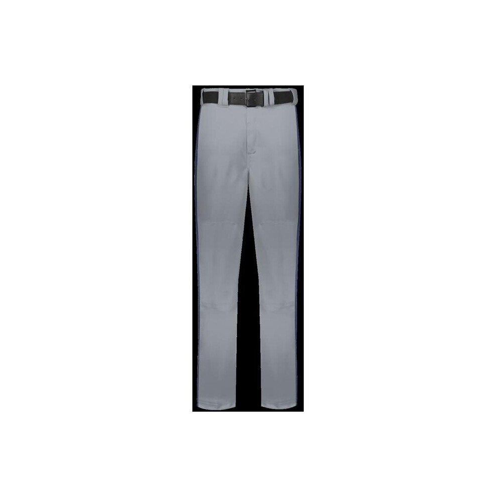 Russell R14DBM.B9N.L Adult Piped Change Up Baseball Pant, Baseball Gray & Navy - Large