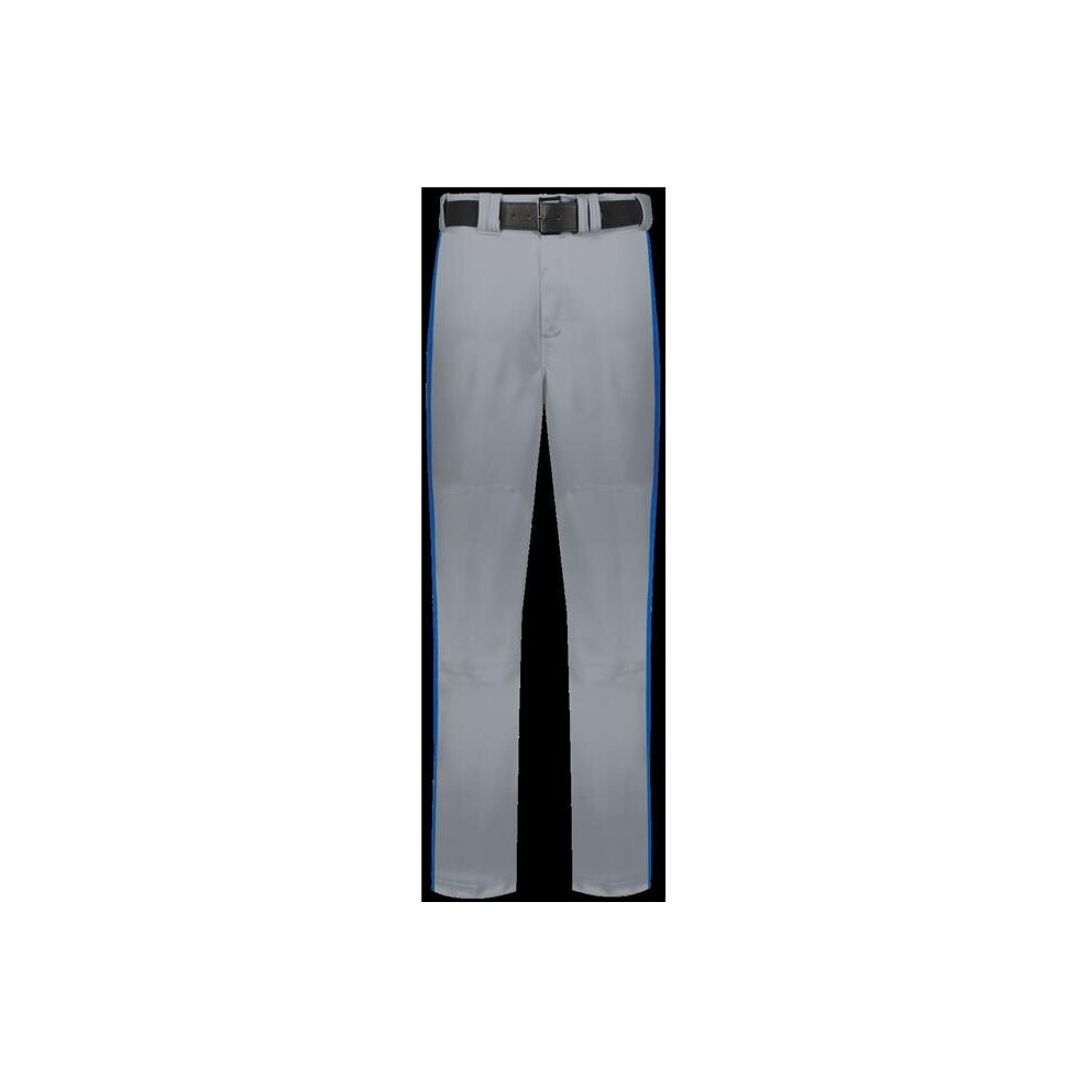 Russell R14DBM.B9R.L Adult Piped Change Up Baseball Pant, Baseball Gray & Royal - Large