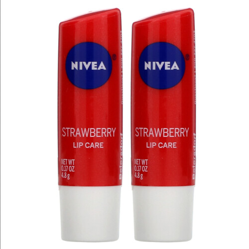 NIVEA Nivea, Lip Care, Strawberry, 2 Pack, 0.17 oz (4.8 g) Each