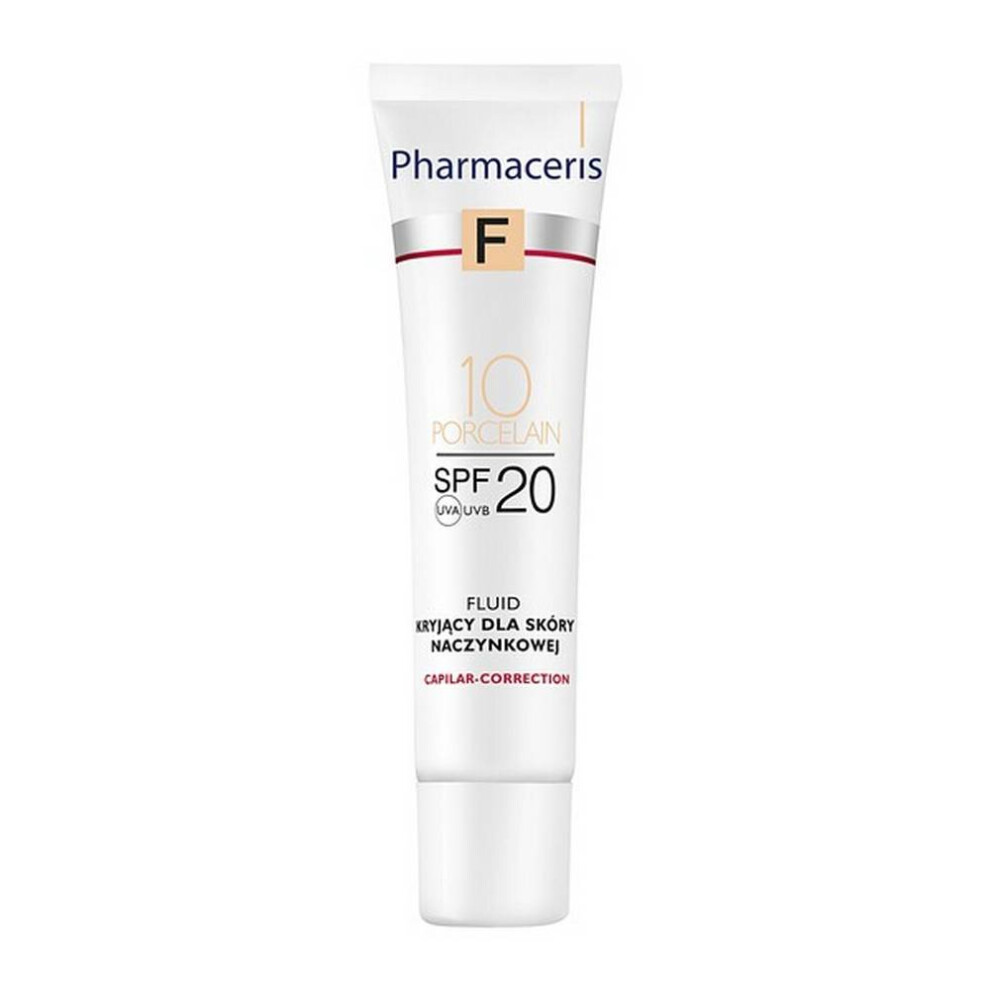 Pharmaceris F, Fluid KryjäCy Dla Skã³Ry Naczynkowej Spf20, Nr 10, Porcelain, 30 Ml