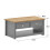 Timber Art Design UK Lisbon Light Grey 3 Piece Living Room Set Coffee Table 2 Doors Sideboard TV Unit 9
