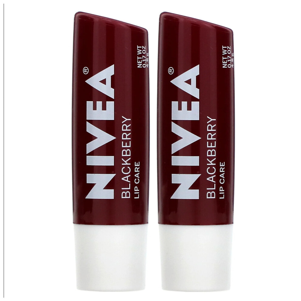 Nivea, Tinted Lip Care, Blackberry, 2 Pack, 4.8g Each-image-OPC-P87RH52-NEW