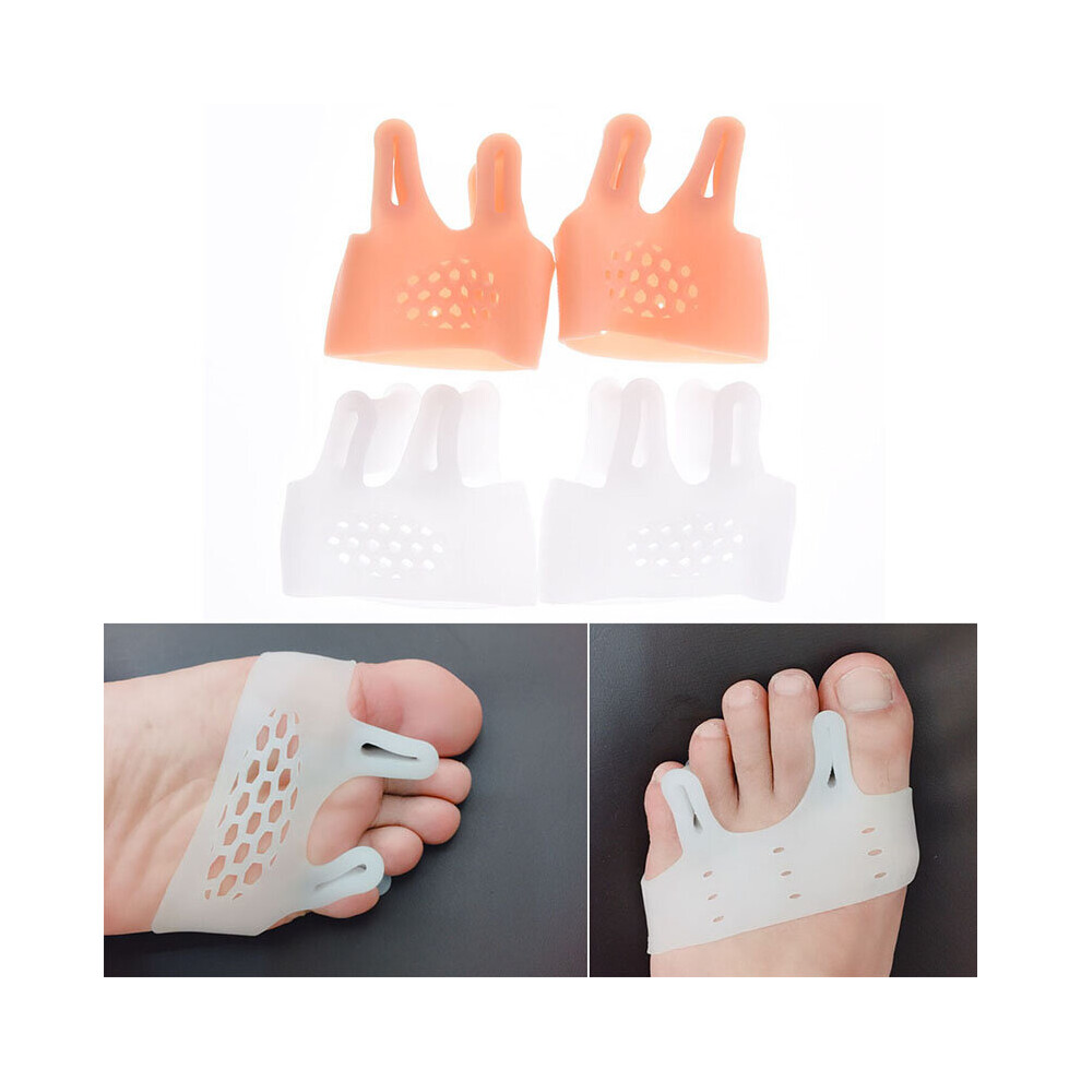 Hkhbjs White (White) Silicone Gel Toe Separator Thumb Valgus Protector Bunion Adjuster