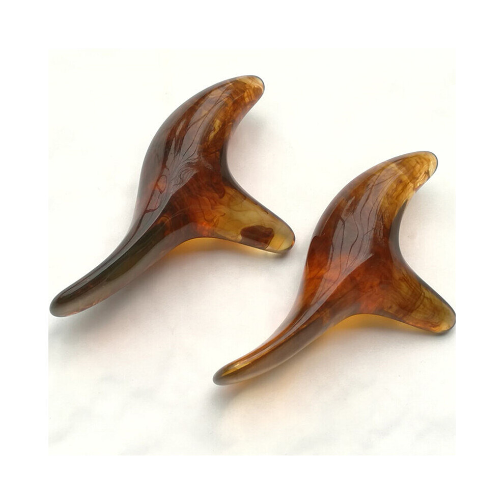 Hkhbjs Amber 1 Piece Manual Acupoint Point Pressure Massager Resin Wax