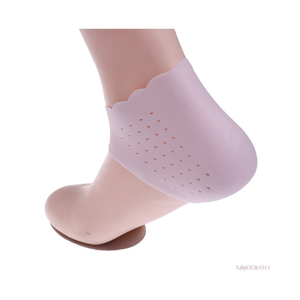 Hkhbjs (Pink) 1 Pair Soft Silicone Foot Chapped Care Moisturizing Gel