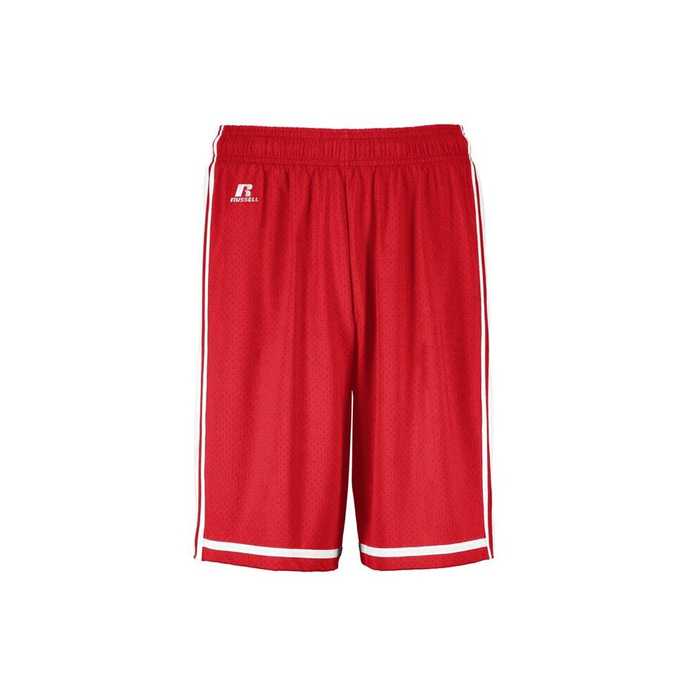 Russell 4B2VTM.TRW.XL Adult Legacy Basketball Shorts, True Red & White - Extra Large