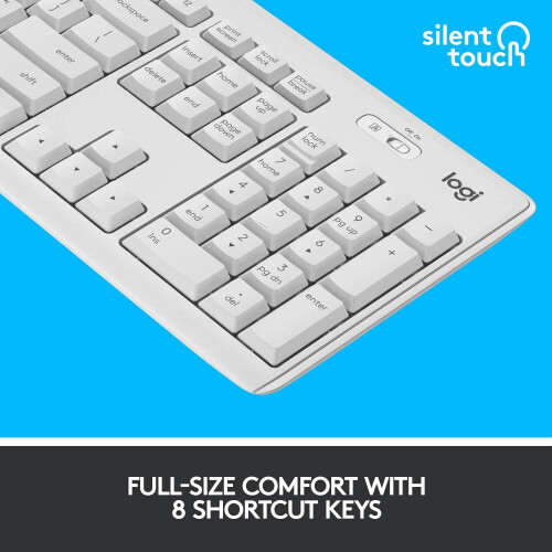 Logitech Logitech MK295 Wireless Mouse & Keyboard Combo – SilentTouch Tech, Full Numpad, Advanced Optical Tracking, Nano USB 2
