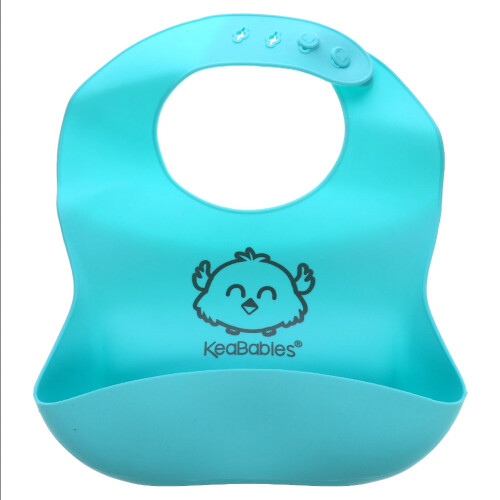 KeaBabies, Baby Silicone Bibs, Cloud Nine, Nyfödd - 4 år, 2 Pack 1